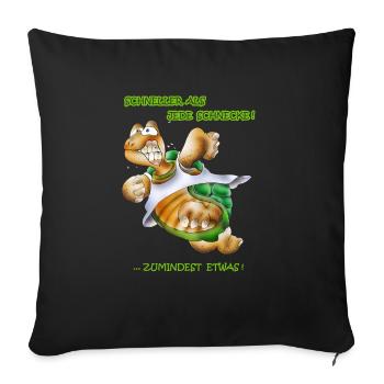Sporty-Kröte - Sofakissen mit Füllung 45 x 45 cm - Schwarz - Vorne