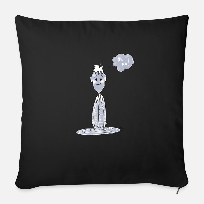 oh no! - Sofa pillow with filling 45cm x 45cm - black
