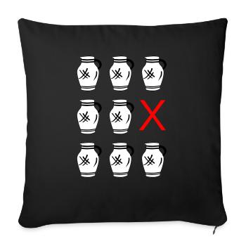 Bembel sink "KABOOM!" #FFM #EiGude - Sofa pillow with filling 45cm x 45cm - black - Front