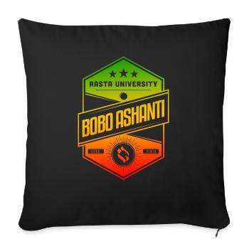 Rasta University Bobo Ashanti Good Vibez Reggae - Sofa pillow with filling 45cm x 45cm - black - Front