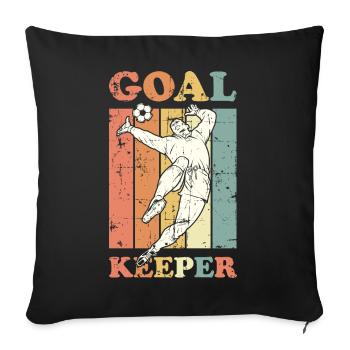 Gardien de but - Coussin et housse de 45 x 45 cm - noir - Devant