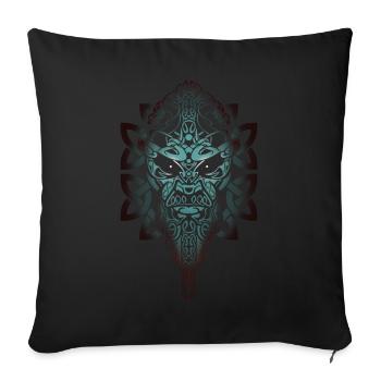 Viking Celtic Raidho Nord Hemd Design S - Sofakissen mit Füllung 45 x 45 cm - Schwarz - Vorne