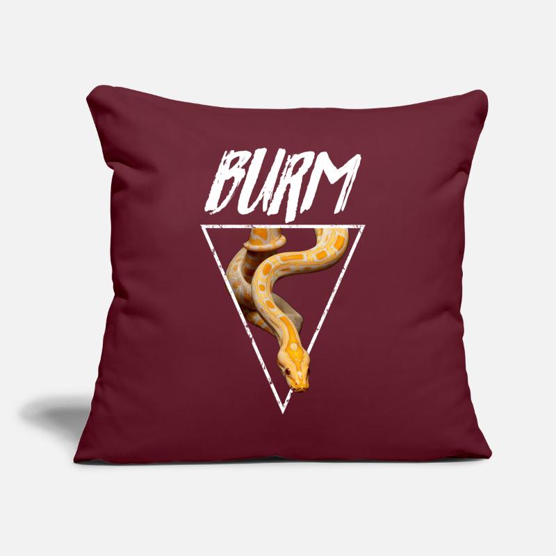 Albino Birmese Python Snake Owner Coussin et housse de 45 x 45 cm