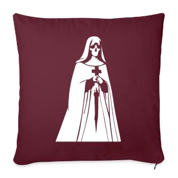 Enthülle deine rätselhafte Aura mit der unheiligen Nonne Satan - Sofakissen mit Füllung 45 x 45 cm - Burgunderrot - Vorne