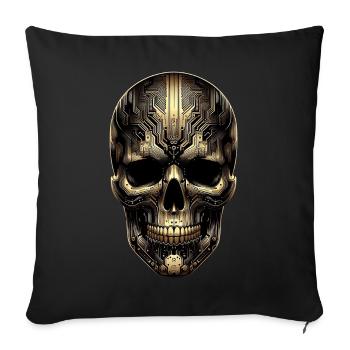 Golden skull horror fantasy fun - Sofa pillow with filling 45cm x 45cm - black - Front