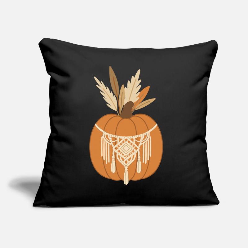 Boho Pumpkin – Citrouille en macramé Design d’automne Coussin et housse de 45 x 45 cm