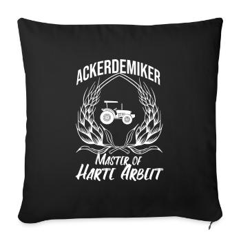 Bauer Bauernhof Harte Arbeit Traktor Mähdrescher - Sofakissen mit Füllung 45 x 45 cm - Schwarz - Vorne
