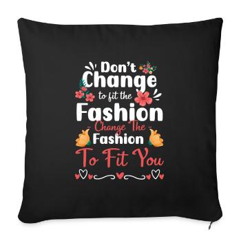 Fashion Individual Fashion Queen Trendsetter - Sofa pillow with filling 45cm x 45cm - black - Front
