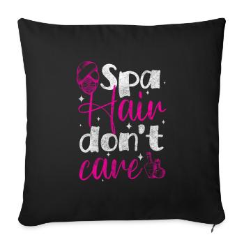 Wellness Holiday Priority Switch Off - Sofa pillow with filling 45cm x 45cm - black - Front