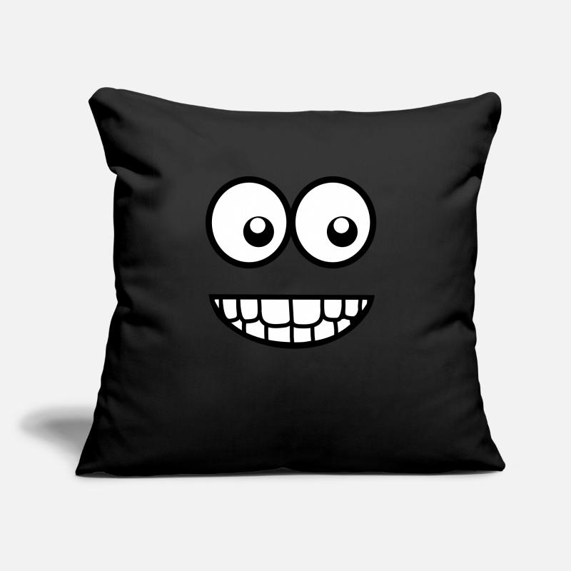 Funny Comic Face (Crazy & Cool) - Smiley Sofa pillow with filling 45cm x 45cm