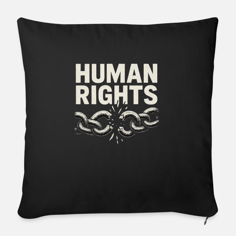 Human Rights - Sofakissen mit Füllung 45 x 45 cm - Schwarz