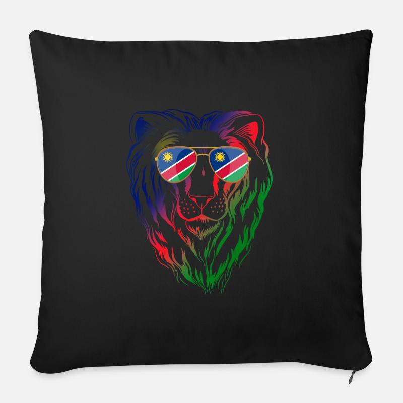Namibia - Sofakissen mit Füllung 45 x 45 cm - Schwarz
