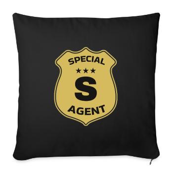 Special Agent S - Sofakissen mit Füllung 45 x 45 cm - Schwarz - Vorne