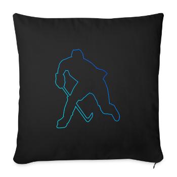Ice Hockey player Eishockey spielen Damen - Sofakissen mit Füllung 45 x 45 cm - Schwarz - Vorne