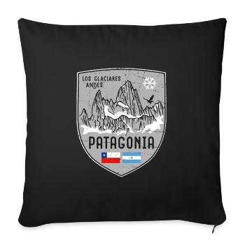 Blason Fitzroy Patagonia - Coussin et housse de 45 x 45 cm - noir - Devant