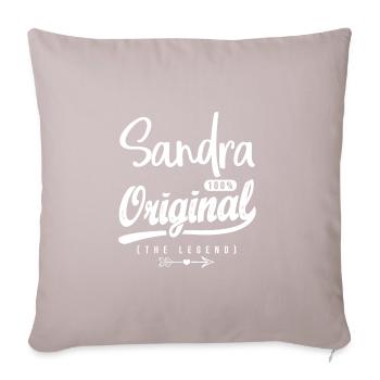 Sandra ORIGINAL shirt personnalisé fille sandra - Coussin et housse de 45 x 45 cm - taupe clair - Devant