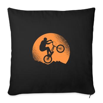 Vintage Cycling Bike Racing Bicycle Cyclist - Sofa pillow with filling 45cm x 45cm - black - Front