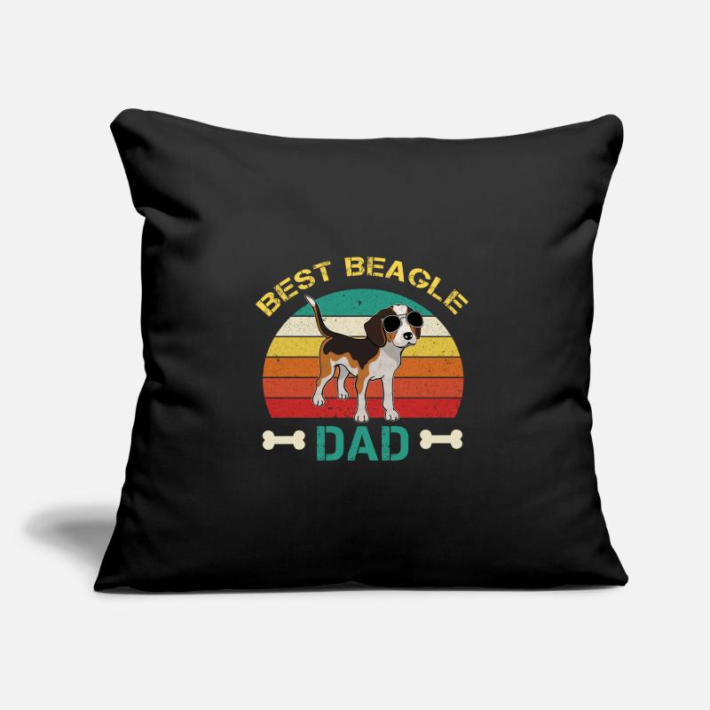 Best Beagle Dad Beaglehalter Geschenk Sofakissen mit Füllung 45 x 45 cm