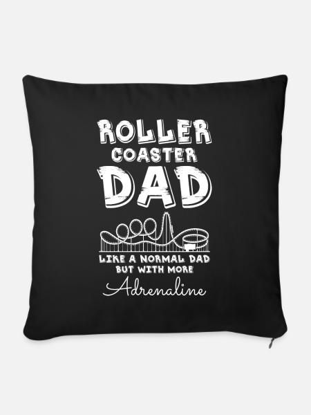Roller Coaster Dad - Sofakissen mit Füllung 45 x 45 cm - Schwarz