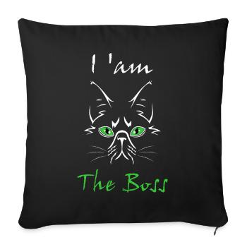 Katze Cat - Sofakissen mit Füllung 45 x 45 cm - Schwarz - Vorne