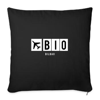 BILBAO AIRPORT - Sofa pillow with filling 45cm x 45cm - black - Front