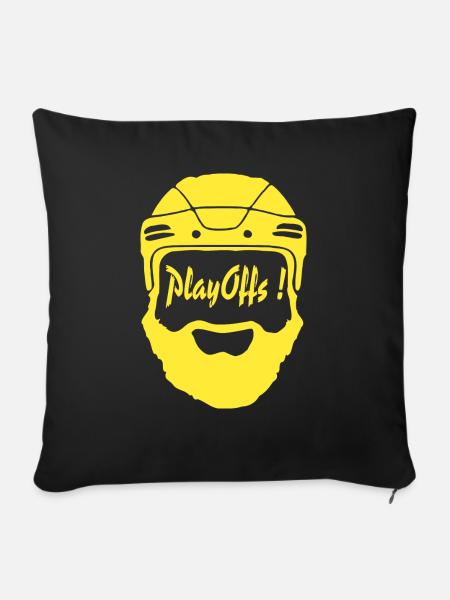 Playoffs! gelb - Sofakissen mit Füllung 45 x 45 cm - Schwarz