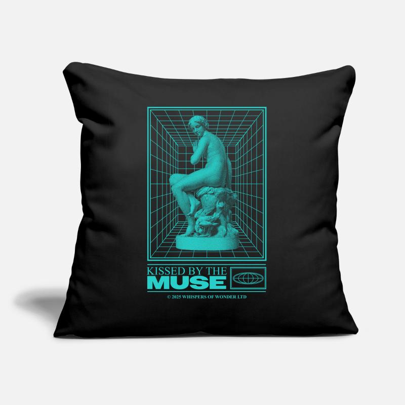 Neon statue in cyberspace Sofa pillow with filling 45cm x 45cm