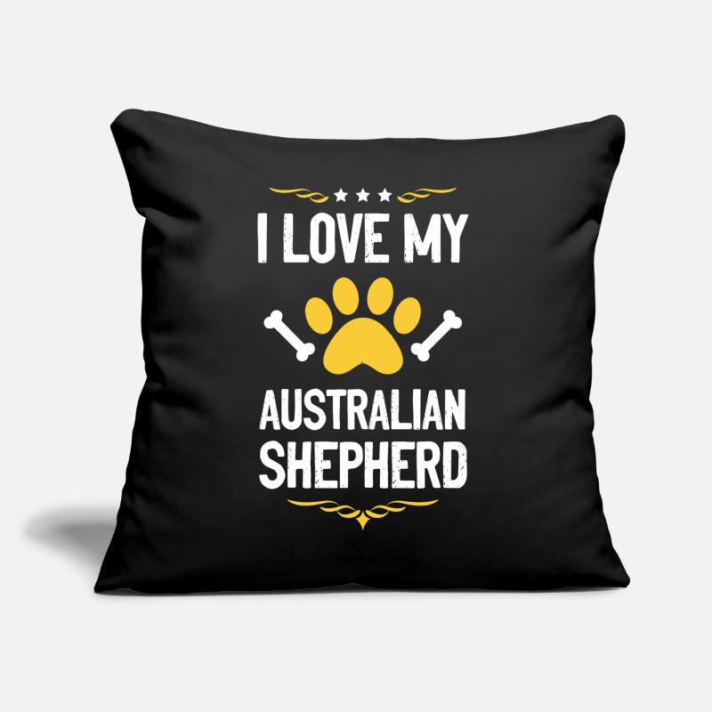 Ich liebe Aussie Shepherd Sofakissen mit Füllung 45 x 45 cm