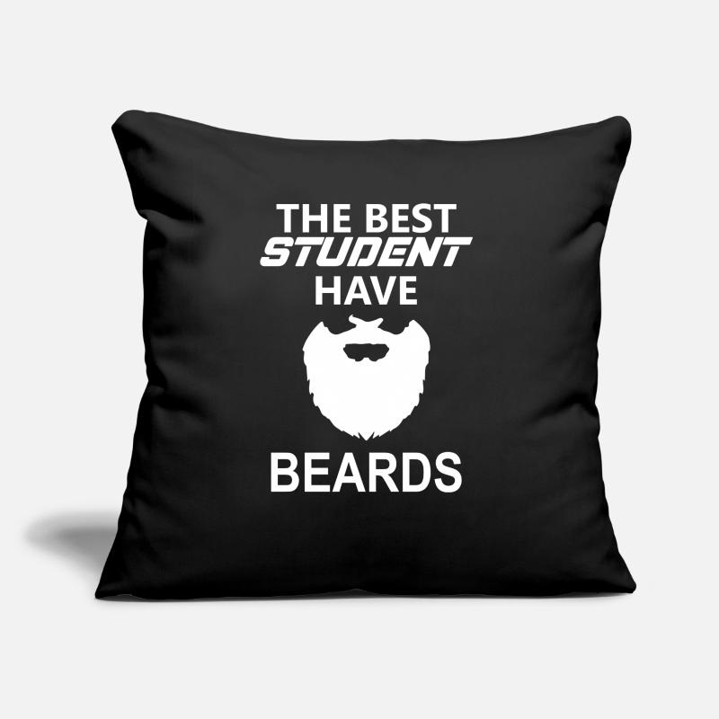 Lustiger Bart Studenten Spruch Geschenk Student Sofakissen mit Füllung 45 x 45 cm