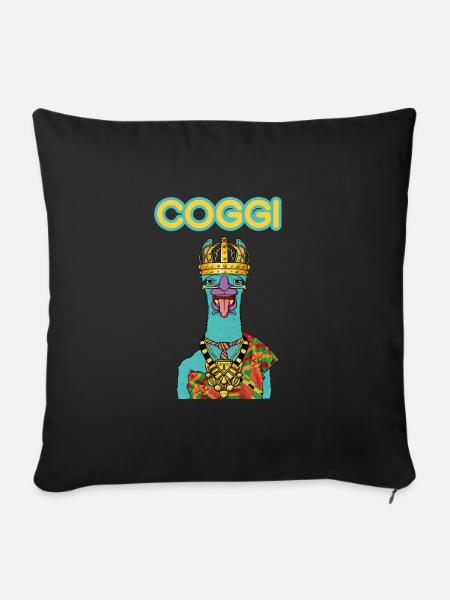COGGI AFRIKANISCHER KÖNIG - Sofakissen mit Füllung 45 x 45 cm - Schwarz