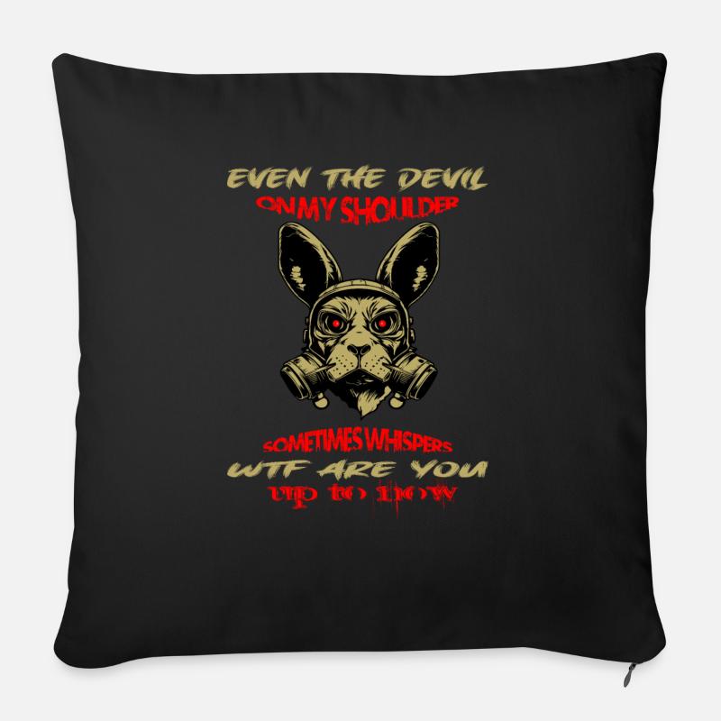 Bunny devil - Sofakissen mit Füllung 45 x 45 cm - Schwarz