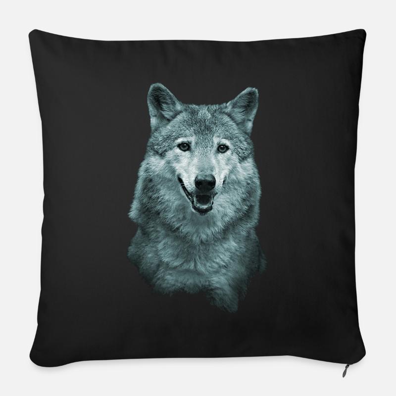 Wolf - Sofakissen mit Füllung 45 x 45 cm - Schwarz