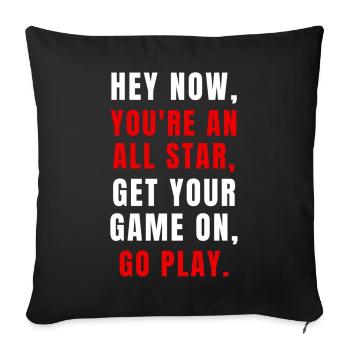 Rock Phrase Song music - Sofa pillow with filling 45cm x 45cm - black - Front