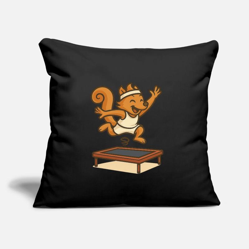 Trampolin – Eichhörnchen springt Sofakissen mit Füllung 45 x 45 cm