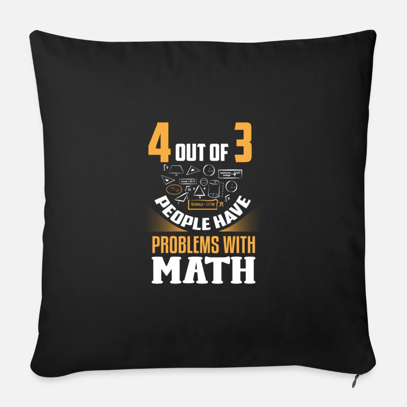 Math professeur de mathématiques mathématiques disant école drôle - Coussin et housse de 45 x 45 cm - noir