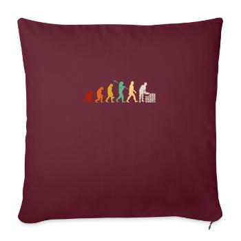 Bricklayer evolution, brickmason brick masonry - Sofa pillow with filling 45cm x 45cm - burgundy - Front