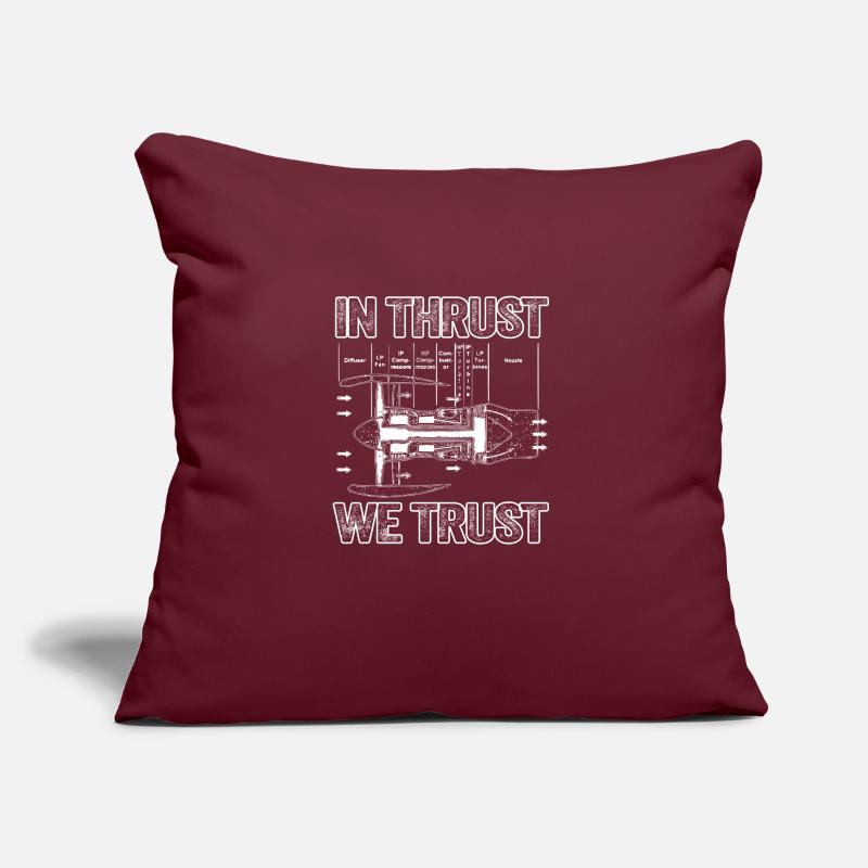 In Thrust We Trust - Vintage Design Sofakissen mit Füllung 45 x 45 cm