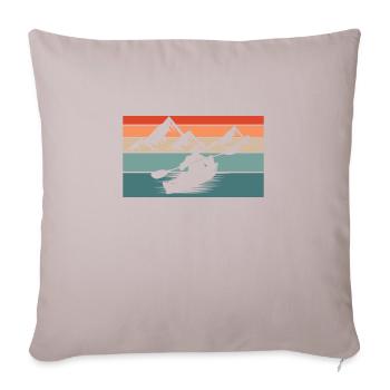 Sports nautiques en kayak - Coussin et housse de 45 x 45 cm - taupe clair - Devant