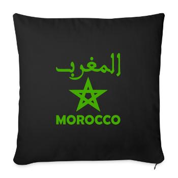 Maroc - Coussin et housse de 45 x 45 cm - noir - Devant