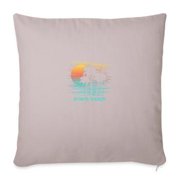 Orient Beach Saint Martin Souvenir élégant - Coussin et housse de 45 x 45 cm - taupe clair - Devant