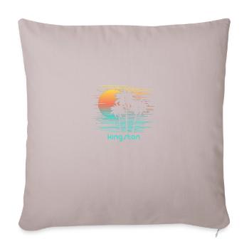 Kingston Jamaïque Vacances souvenirs élégantes - Coussin et housse de 45 x 45 cm - taupe clair - Devant