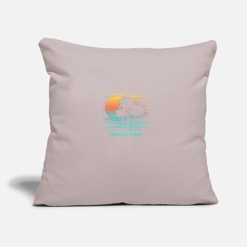 Neptune Beach Floride Vacances souvenirs élégantes Coussin et housse de 45 x 45 cm
