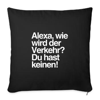Satire Alexa Kollektion - Sofakissen mit Füllung 45 x 45 cm - Schwarz - Vorne