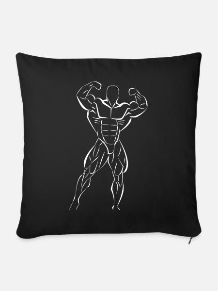 Physic Bodybuilder - Sofakissen mit Füllung 45 x 45 cm - Schwarz