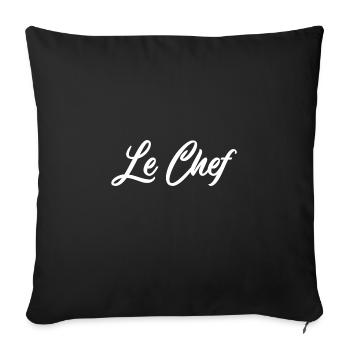 Le Chef - Coussin et housse de 45 x 45 cm - noir - Devant