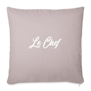 Le Chef - Coussin et housse de 45 x 45 cm - taupe clair - Devant