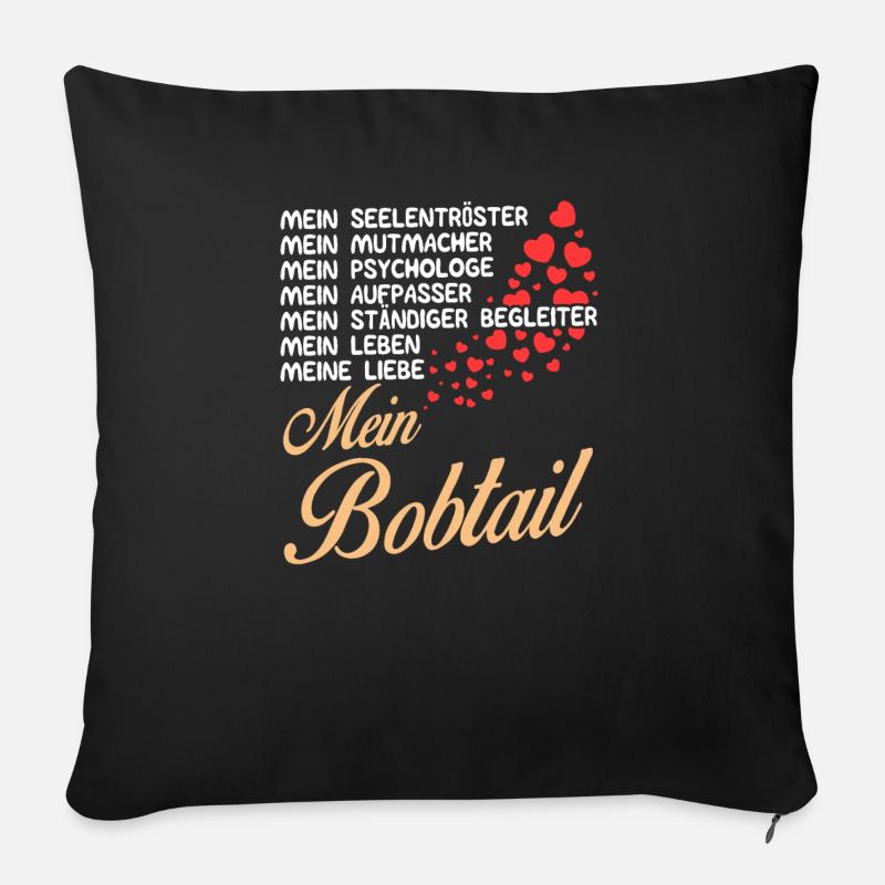 Bobtail - Mein - Sofakissen mit Füllung 45 x 45 cm - Schwarz