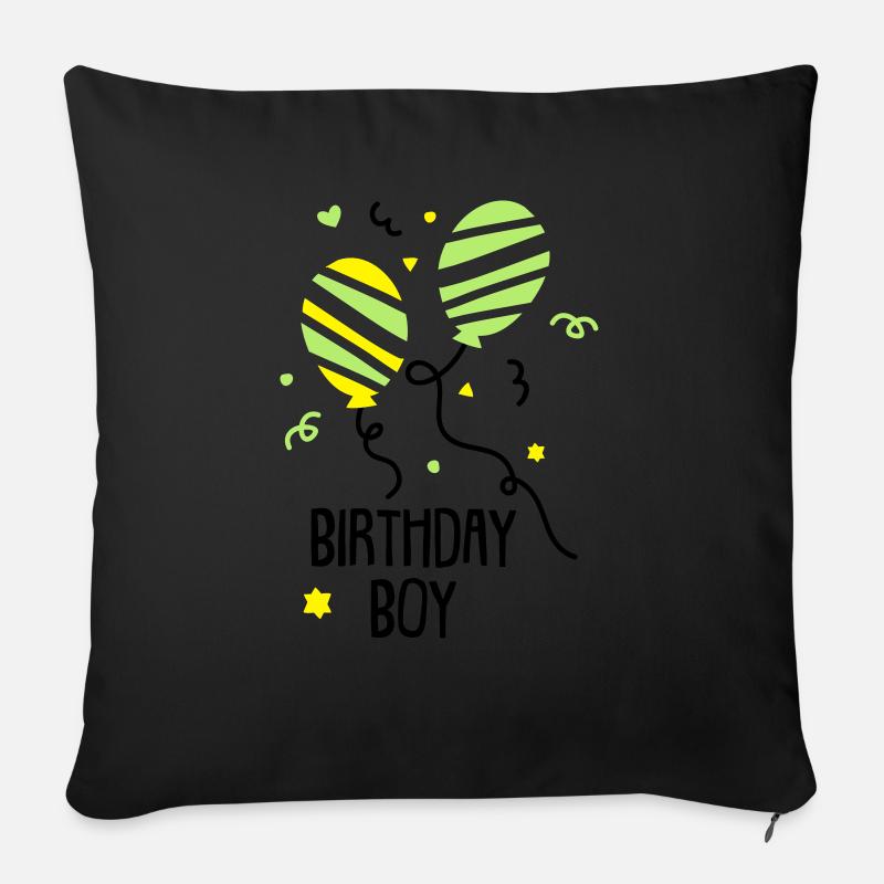 Geburtstagsshirt JUNGS - Sofakissen mit Füllung 45 x 45 cm - Schwarz
