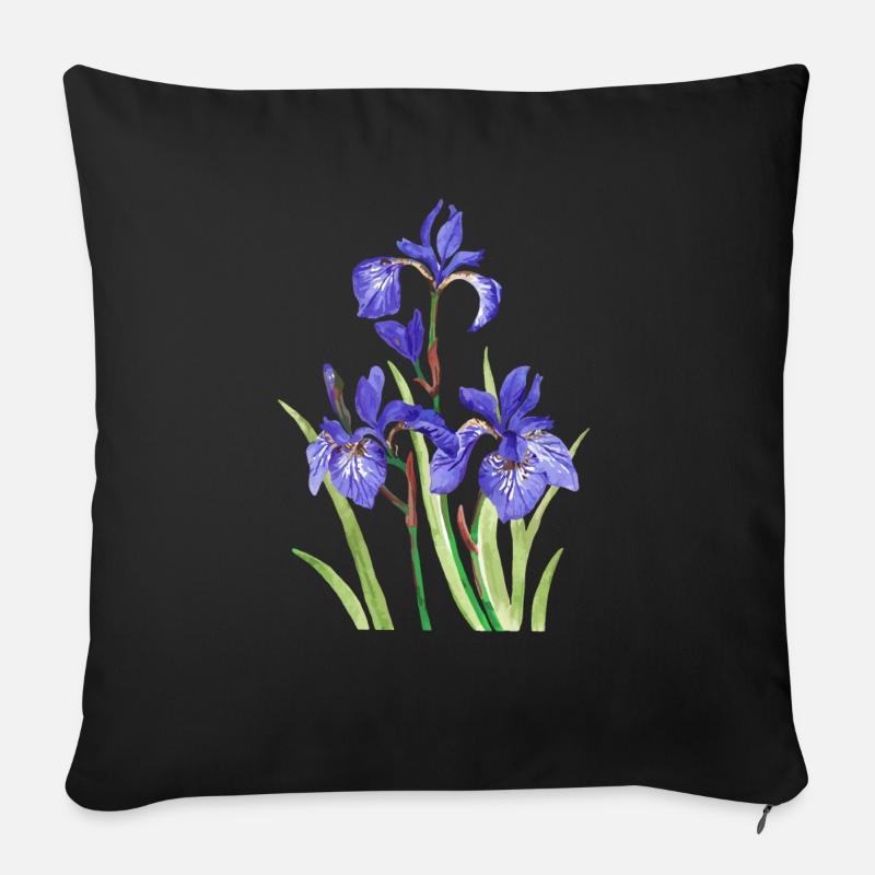 Iris - Sofakissen mit Füllung 45 x 45 cm - Schwarz