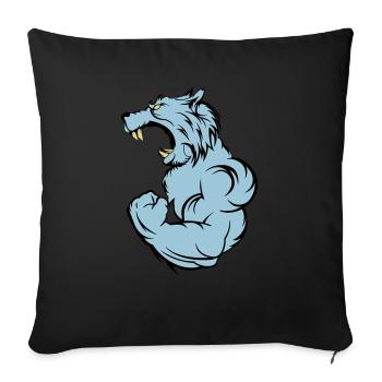 wolf_beast_2 - Coussin et housse de 45 x 45 cm - noir - Devant